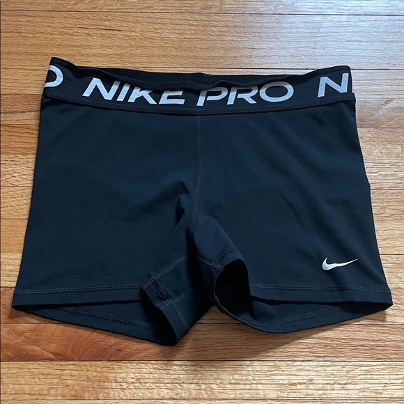 Nike Pants - Nike Black Compression Shorts with White Logo